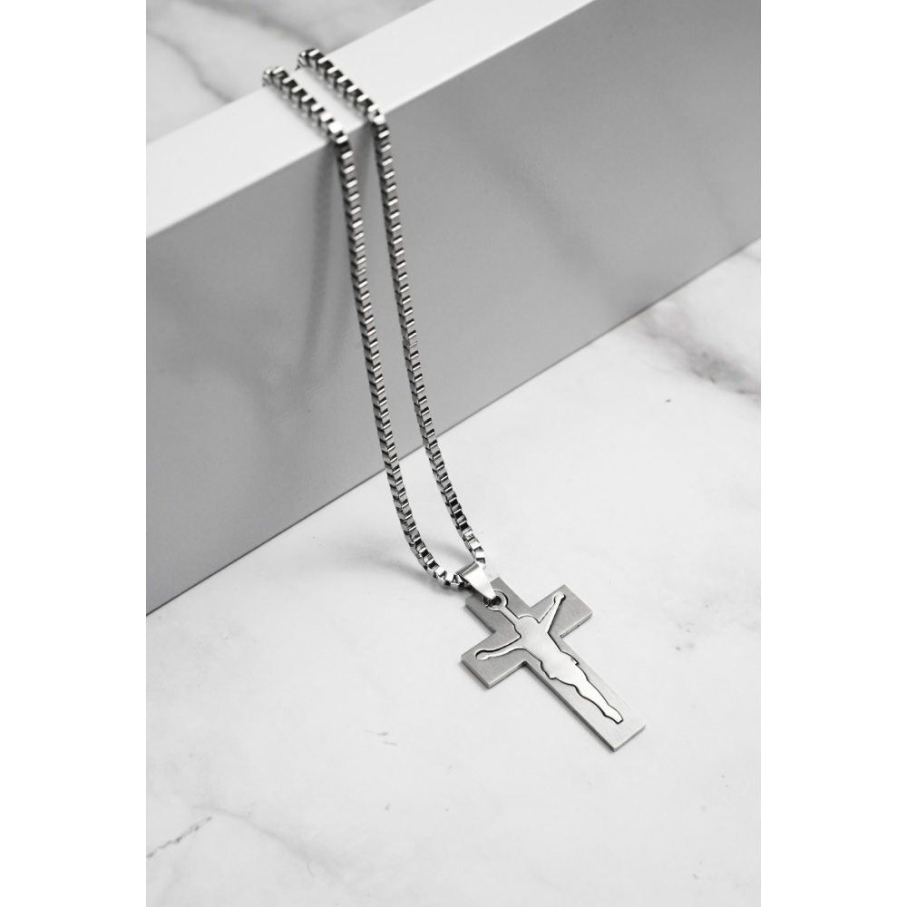 Colliers Croix En Acier Inoxydable Pour Hommes, Pendentif Religieux Chrétien Simple, Bijoux Pour Hommes Du 0,8 € | DHgate