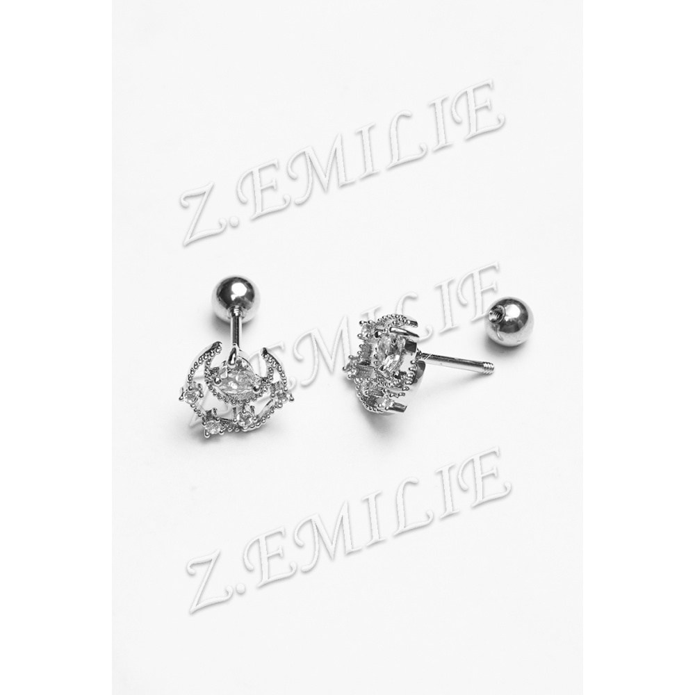 Piercing Tragus/hélix étoile Zircon - Acier Inoxydable, Taille 16g, Neuf Avec étiquettes