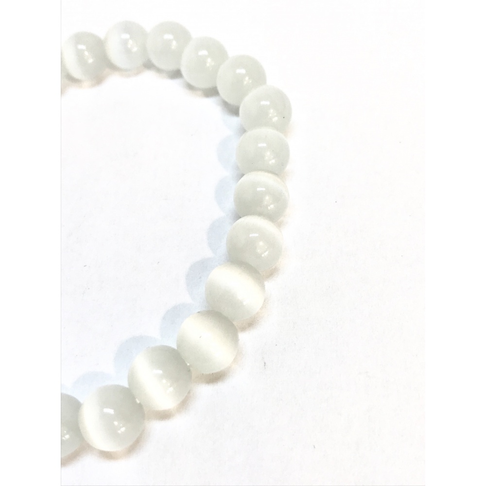 24 Perles œil De Chat Violet 8 Mm - Lot De Perles Pour Création De Bijoux - Neuf