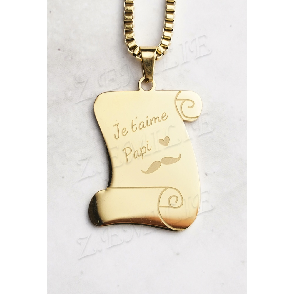 Collier Pendentif Thierry Mugler En Acier Inoxydable - Design Rectangle Luxe - Neuf Avec étiquettes