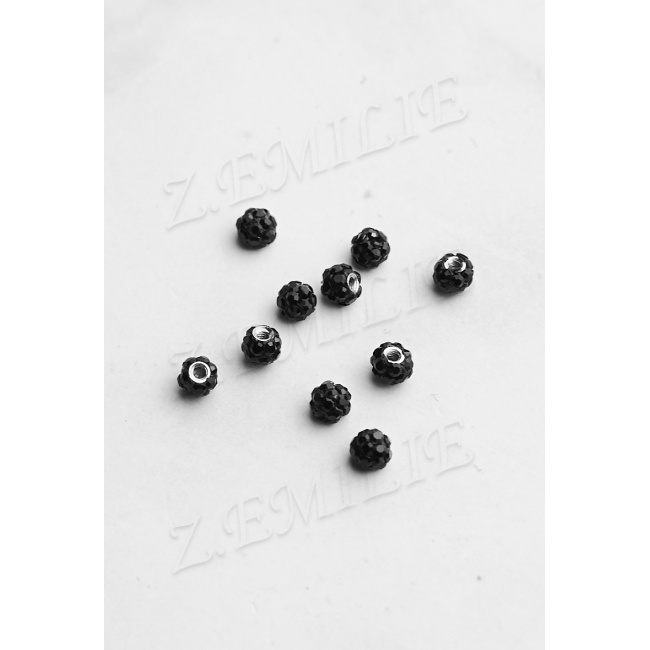 Modern Nature Piercing Jewelry - Glitter Screw Ball Replacement, 1.2mm Gauge, 3mm Ball, 316L Surgical Steel
