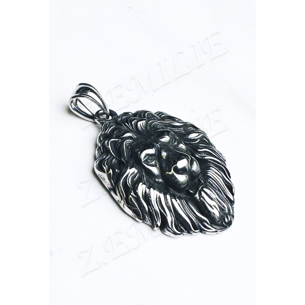 Pendentif Broche Tête De Lion - Signé MMA 1991 - Bijou Vintage Occasion