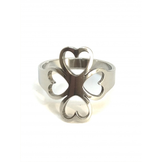 Bague homme - chevalière en or - trèfle à 4 feuilles - bague porte-bonheur - bague en argent pour homme - bague en acier inoxydable - bague en or pour homme - par pendentif torsadé - France