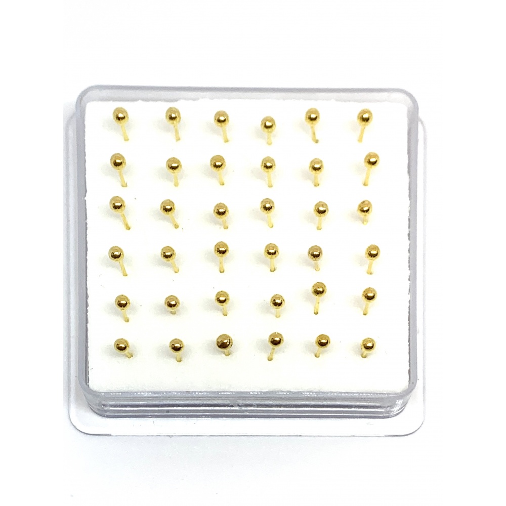 Clous d’oreilles boules en or jaune 9 carats 5 mm