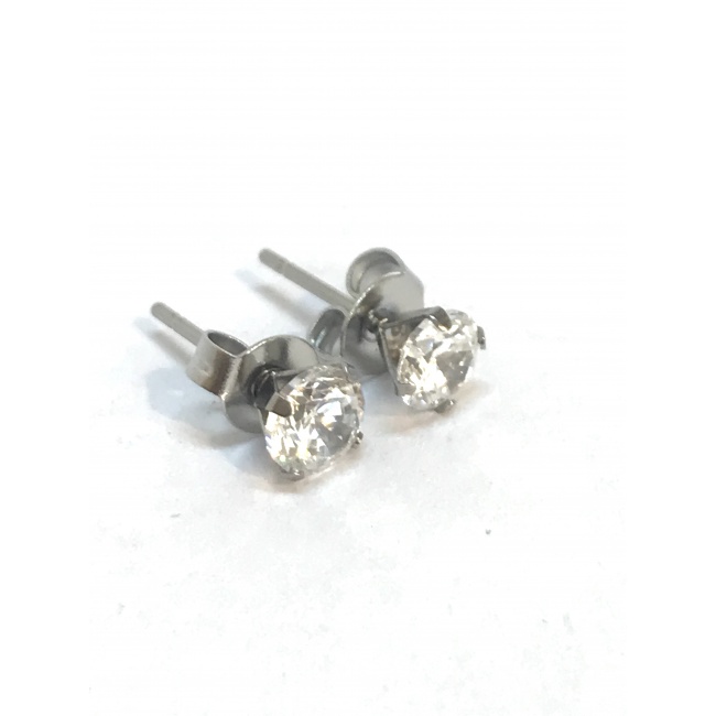 BIJOUXIA - Puces Zirconium - Plaqué Or 18 Carats - Femme
