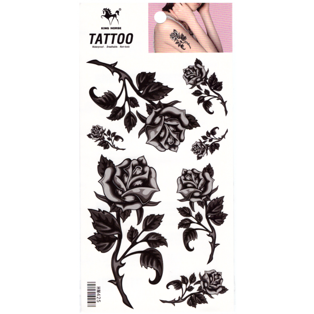 Tatouages Temporaires - Lot De 10 Modèles Uniques (manchettes, Motifs Longs)