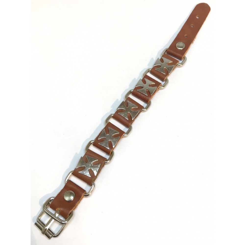 Bracelet En Or Jaune 9 Carats - Croix De Malte En Relief - Longueur 18,4 Cm - Neuf Avec étiquettes - Fabriqué à Malte