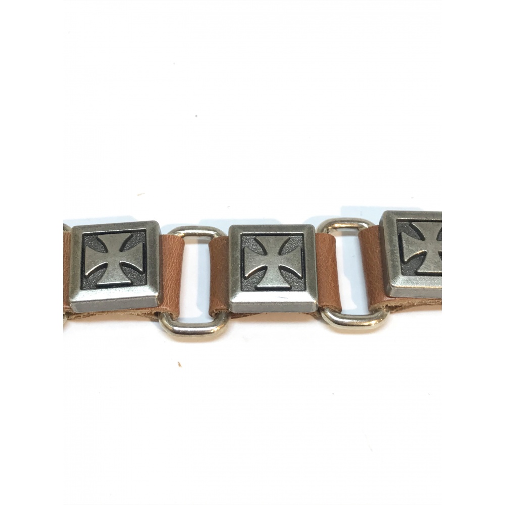 Bracelet En Or Jaune 9 Carats - Croix De Malte En Relief - Longueur 18,4 Cm - Neuf Avec étiquettes - Fabriqué à Malte