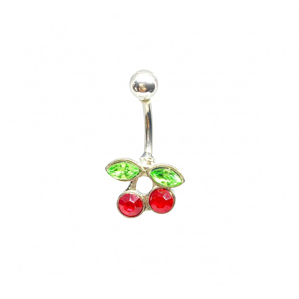 Piercing nombril cerise